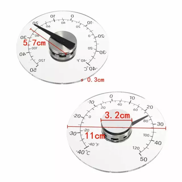 Termometro analogico misura temperatura esterno casa auto adesivo finestra 3