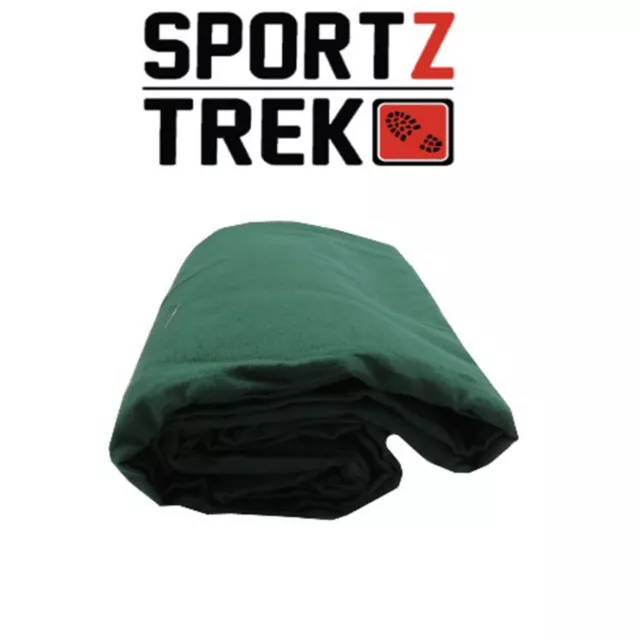 SPORTZTREK Green Sleeping Bag Liner 100% Cotton 190cm x 75cm Soft Touch