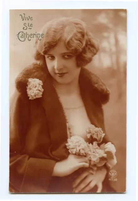 1920s Fashion Glamour BEAUTIFUL LADY Flapper Beauty photo postcard