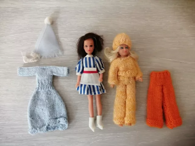 2 Poupees Mannequins Susy Suky Lesney Miss Matchbox 1973