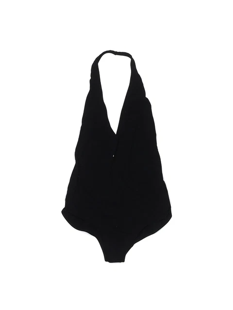 American Apparel Women Black Bodysuit M