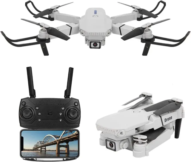 Faltbar WIFI FPV Drohne Mit 4K Kamera Mini Selfie Quadrocopter RC Drone +3 Akkus