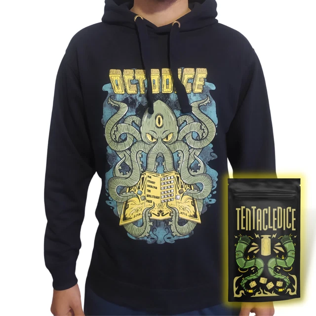 Octodice - Felpa con cappuccio + Tentacledice - Poster + Set Dadi da gioco
