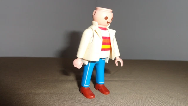 Pièce Playmobil #3392 - Col Revers De Veste Bleu Avec Fleur Jaune (état Jauni) - Occasion