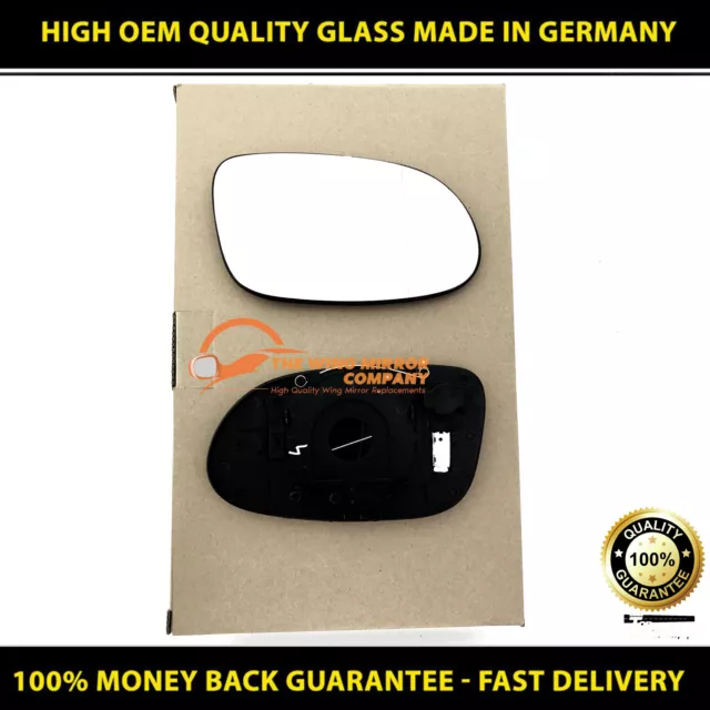 Driver Side Mercedes CLK 2002 to 2008 Wing Mirror With Base Heated Wide Angle