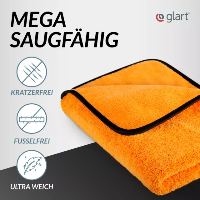 Glart 44WG Auto Trockentuch XXL Saugstarkes Mikrofasertuch für Pkw 60x90 cm 2