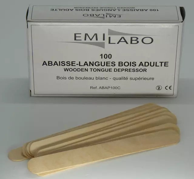 Abaisse Langue Bois Adulte - Boite De 100