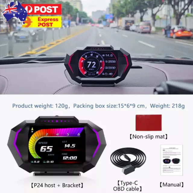 Head Up Display Auto Display OBD2+GPS Smart Car HUD Gauge Digital Speedometer