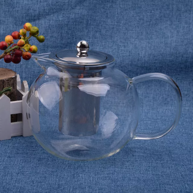Théière Clear Loose Leaf Tea Heat-resistant Glass Teapot With Filter Stainless