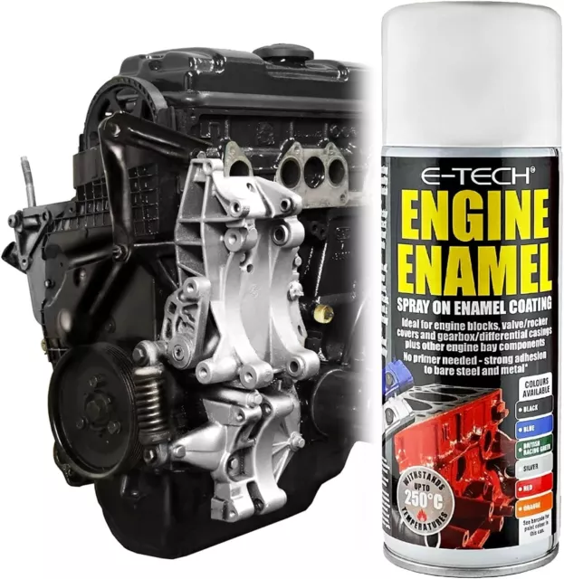 E-Tech 250c Bicicletta per auto ad alta temperatura spray smaltato con rivestimento di vernice NERO