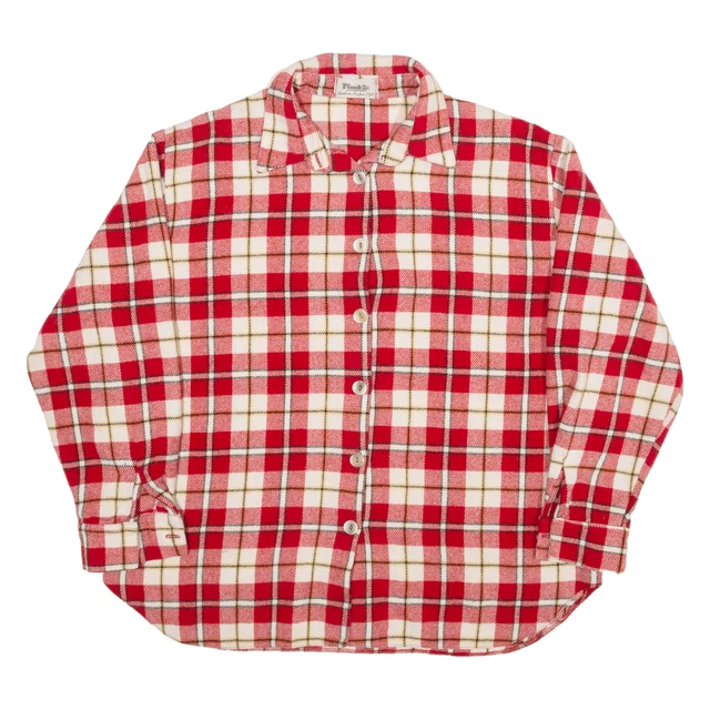 Camicia di flanella PIMKIE a scacchi rossi manica lunga donna L