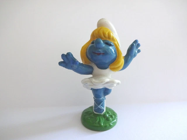Figurine Schtroumpf Sirène à Queue Blanche – PVC No Toxico – Espagne – RARE