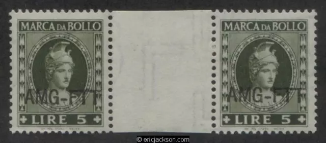 AMG Trieste Fiscal Revenue Stamp, FTT F55a mint, VF