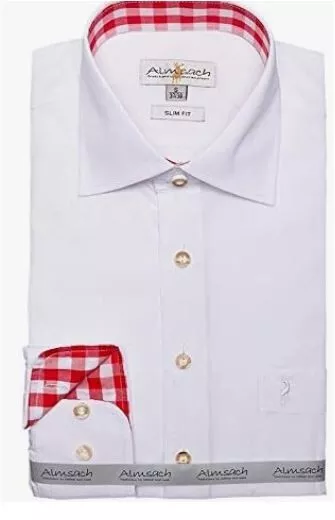 Camicie folcloristiche camicie a quadretti costume folcloristico uomo matrimonio bianco rosso a quadretti L elemosina