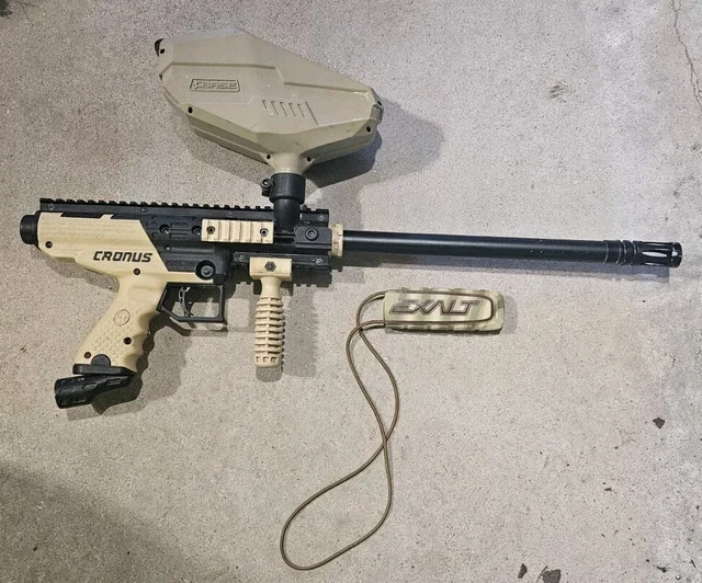 TIPPMANN CRONUS PAINTBALL Gun WITH Hopper AND Exalt Barrel Cover/Sleeve