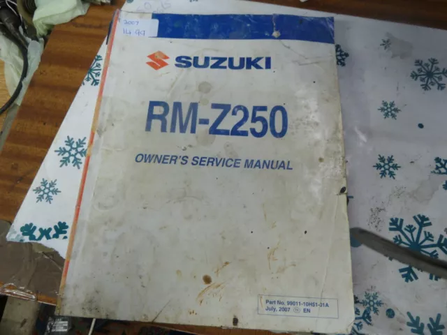 suzuki rm-z450  2007 circa owners service manual