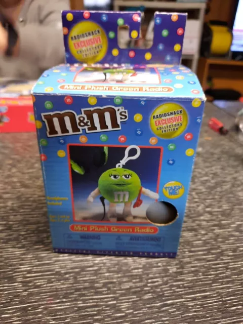 Mini Plush Green Radio M&M With Headphones Radioshack M And M FM Scan Belt Clip