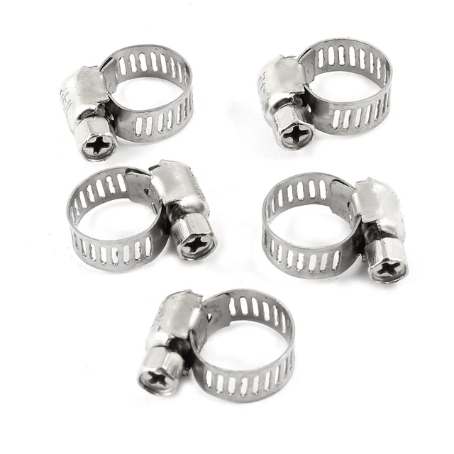 Lot de 5 en acier inoxydable 8 mm large réglable 6 12 mm  de serrage