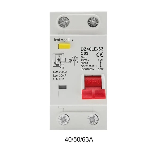 Interruttore Automatico DC DZ47-63Z 1P 40A Per Fotovoltaico - Protezione Sovraccarico E Cortocircuito