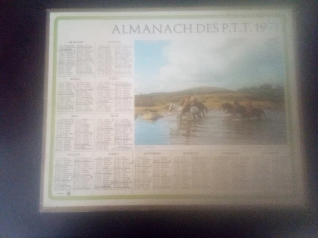 Calendriers - Calendrier Almanach Du Facteur La Poste PTT  Aube  1980 Peche Et Chasse 2182831215