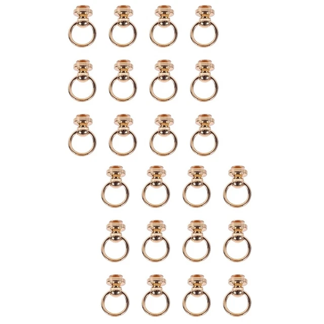 24 Pcs Bag Buckle Metal Studs Brass Rivets Crafts Connector Buckle