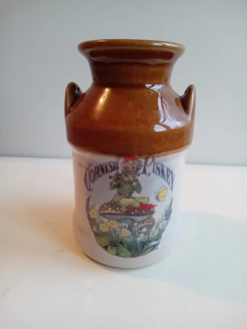 Presingoll Pottery Cornwall Cornish Piskey Storage Jar , 14cm Tall