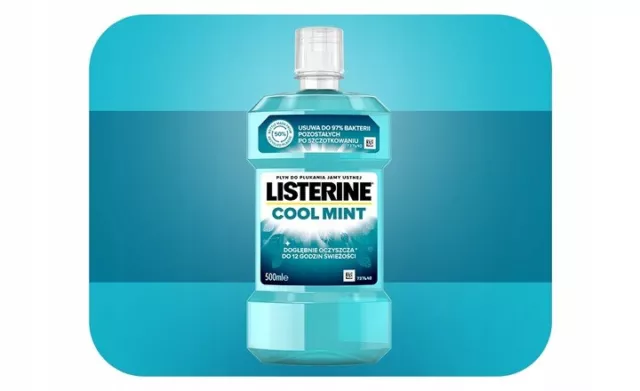 LISTERINE Cool Mint Mundspülung Bekämpft Bakterien Entfernt Zahnstein 500ml