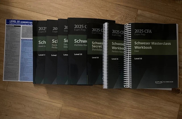 SCHWESERNOTES CFA LEVEL 3 2025 + QuickSheet + Secret Sauce + Workbook ...
