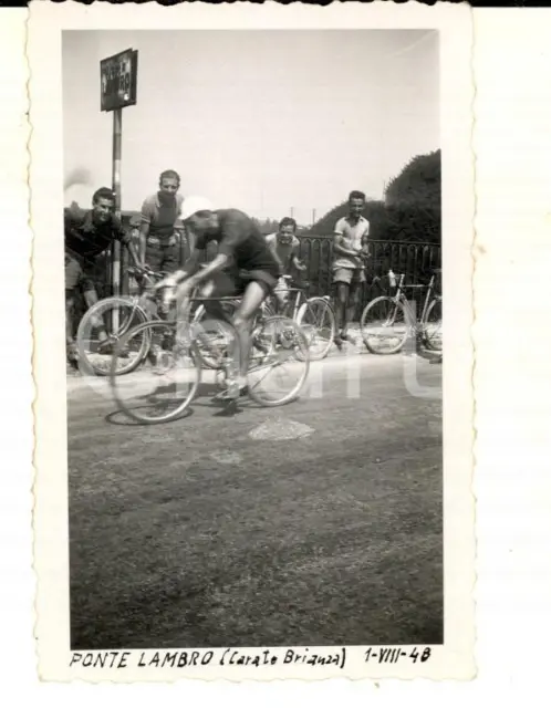 1948 CICLISMO PONTE LAMBRO Una corsa giovanile *Foto VINTAGE 6x9 cm