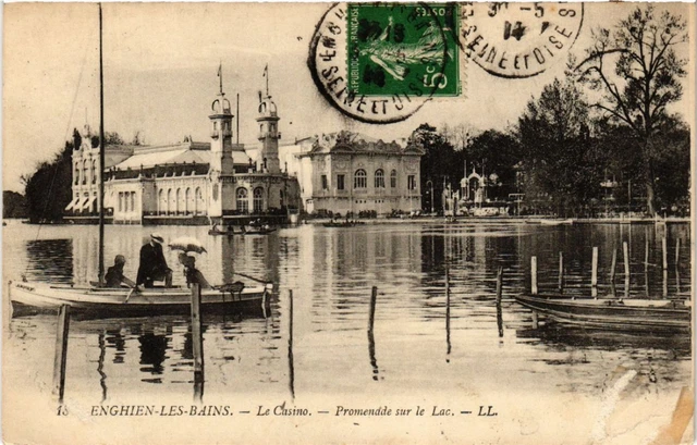 CPA AK ENGHIEN-les-BAINS - Le Casino - Promenade sur le Lac (519534)