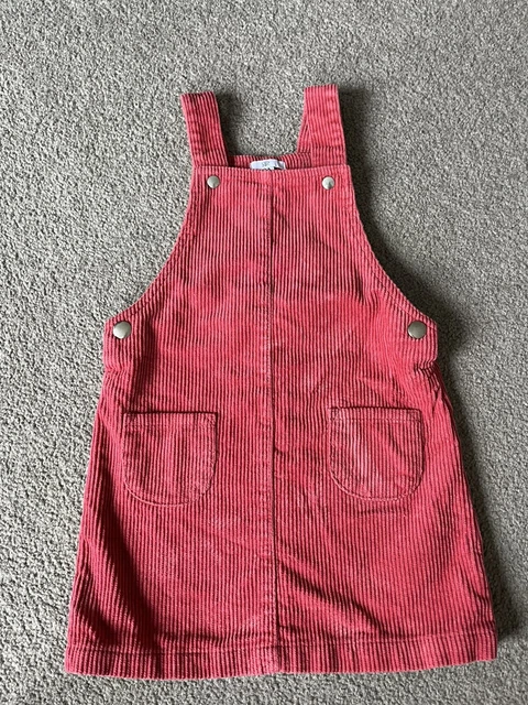 Girl Age 2-3 3 A years Pink Cord Dungarees Pinafore Dress La Redoute