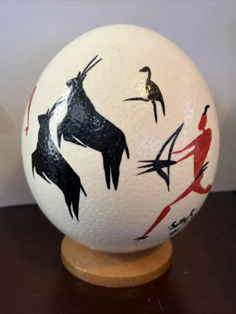 Vintage Hand Painted South Africa Egg Solly R No 251