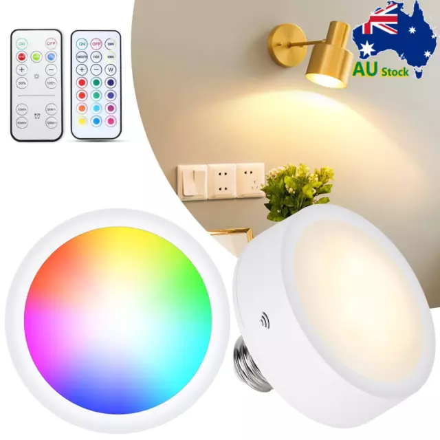 RGB Dimmable Lights E26/E2 Bulb for Sconce Lighting Battery Wall Light Bulb Home