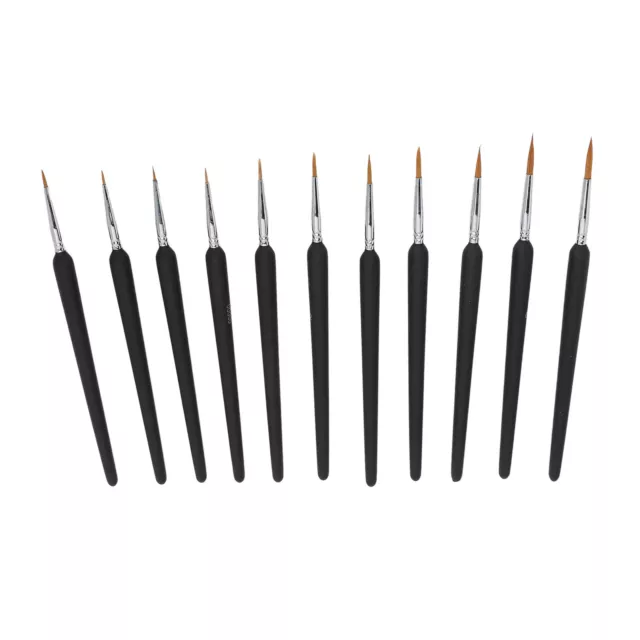 11x Fine Detail Paint Brush Set Paint Brushes Miniature Model Brushes Set ◇