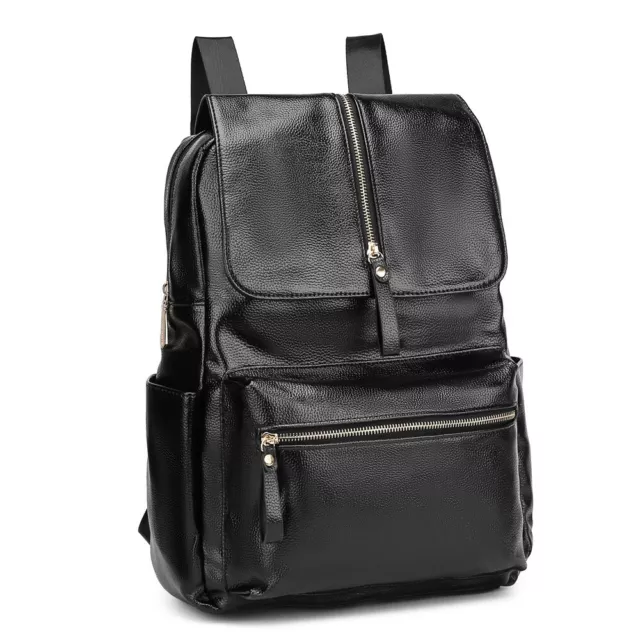 Ladies Italian Leather Style Rucksack Backpack Shoulder Bag Fashion Handbag BK