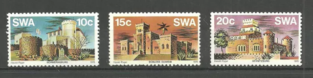 Südwestafrika - Schlösser in Südwestafrika Satz postfrisch 1976 Mi. 417-419