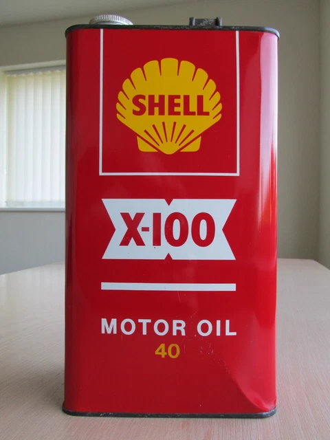Shell Can VINTAGE SHELL ONE Gallon X100 Motor Oil Can £10.00 - PicClick UK