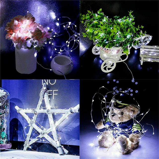 50/100/200LED DIY Micro Copper Wire Fairy String Lights Party Decor USB Plug In 3
