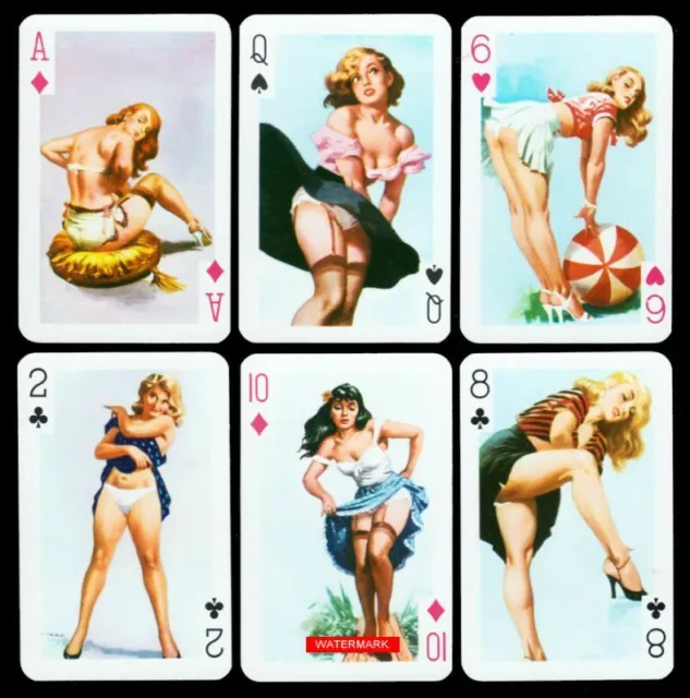 PIN UP Erotic Playing-Cards SPIELKARTEN KARTENSPIEL 1940/50er Jahre PIN-UP Cards