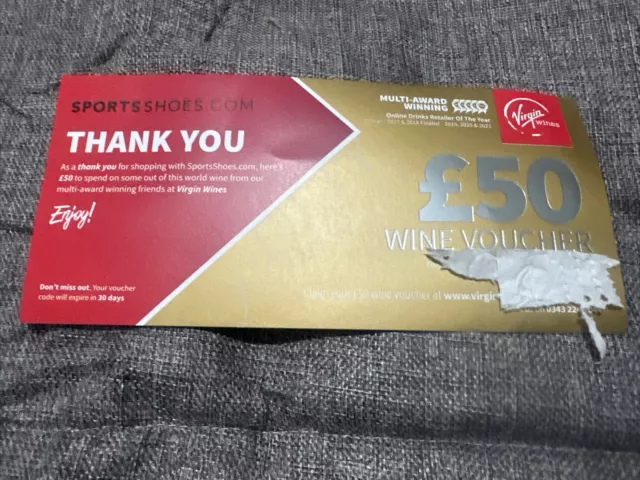 New £50.00  Wine voucher Virgin coupon