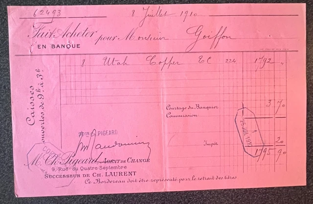 LETTRE À EN-TÊTE d'une médaille de Saint-Georges terrassant
