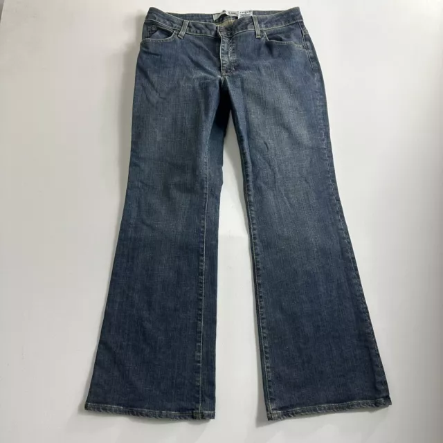 VINTAGE Y2K Gap Jeans Womens 10 Blue Denim Stretch Flare Low Rise Blue Dark Wash