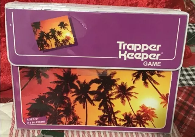 Trapper Keeper Purple Palm Trees Cover Game