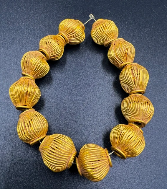 Ancient Near Eastern Bactria Roman Greek Solid Gold Jewelry Ornaments Old Beads