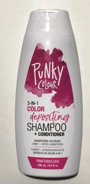 Champú + acondicionador de depósito de colores 3 en 1 color punky 8,5 oz rosa tabulous