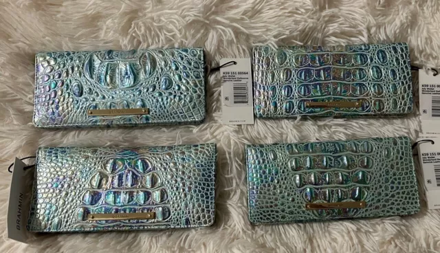 Brahmin Iridescent Wonderland Melbourne Leather Ady Bifold Wallet NWT