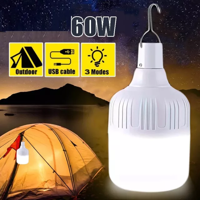 LED Solar Lampe Glühbirne Solarleuchte Campinglampe Außen Garten Beleuchtung DHL