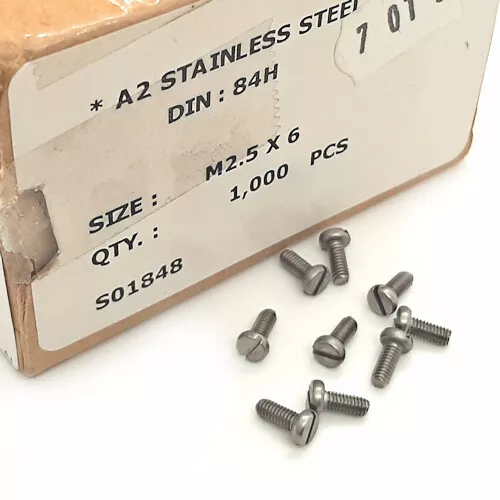 [300pcs] DIN84H-A2-M2.5X6 M2.5x6/DIN84H SCREW