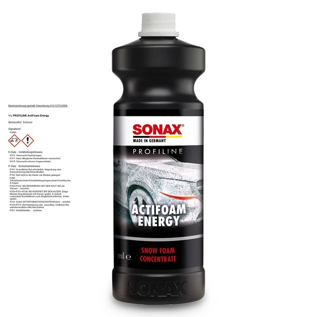 1 Litro Sonax Profiline Actifoam Energy Detergente Schiuma Shampoo Detergente Schiuma