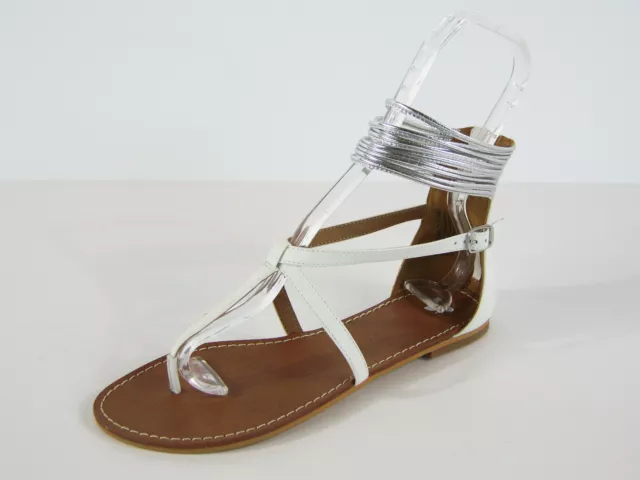 BP Santiago Flat Sandal - White - Sz 7.5 M